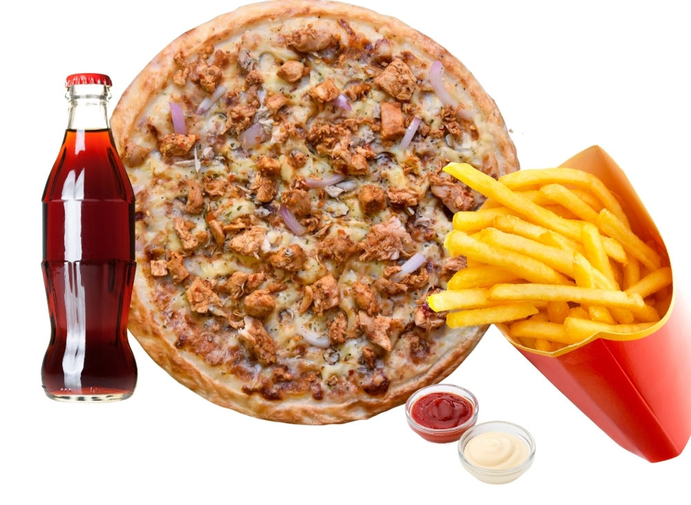 BÜYÜK BOY TAVUKLU PİZZA